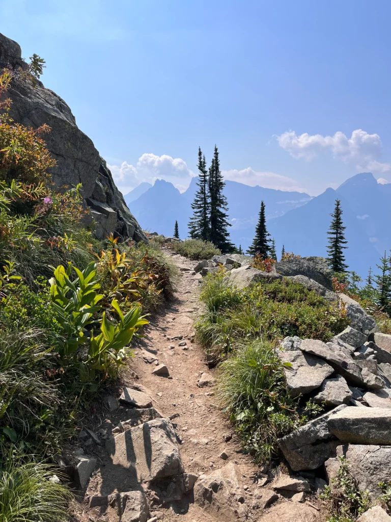 A trail in a remote mountainous area. Image is used to emphasis how the OYR kiosk can be set up anywhere.
